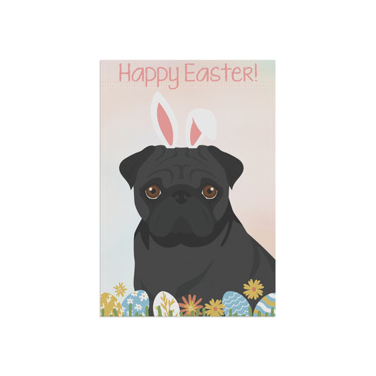 Pug Happy Easter Garden Flag