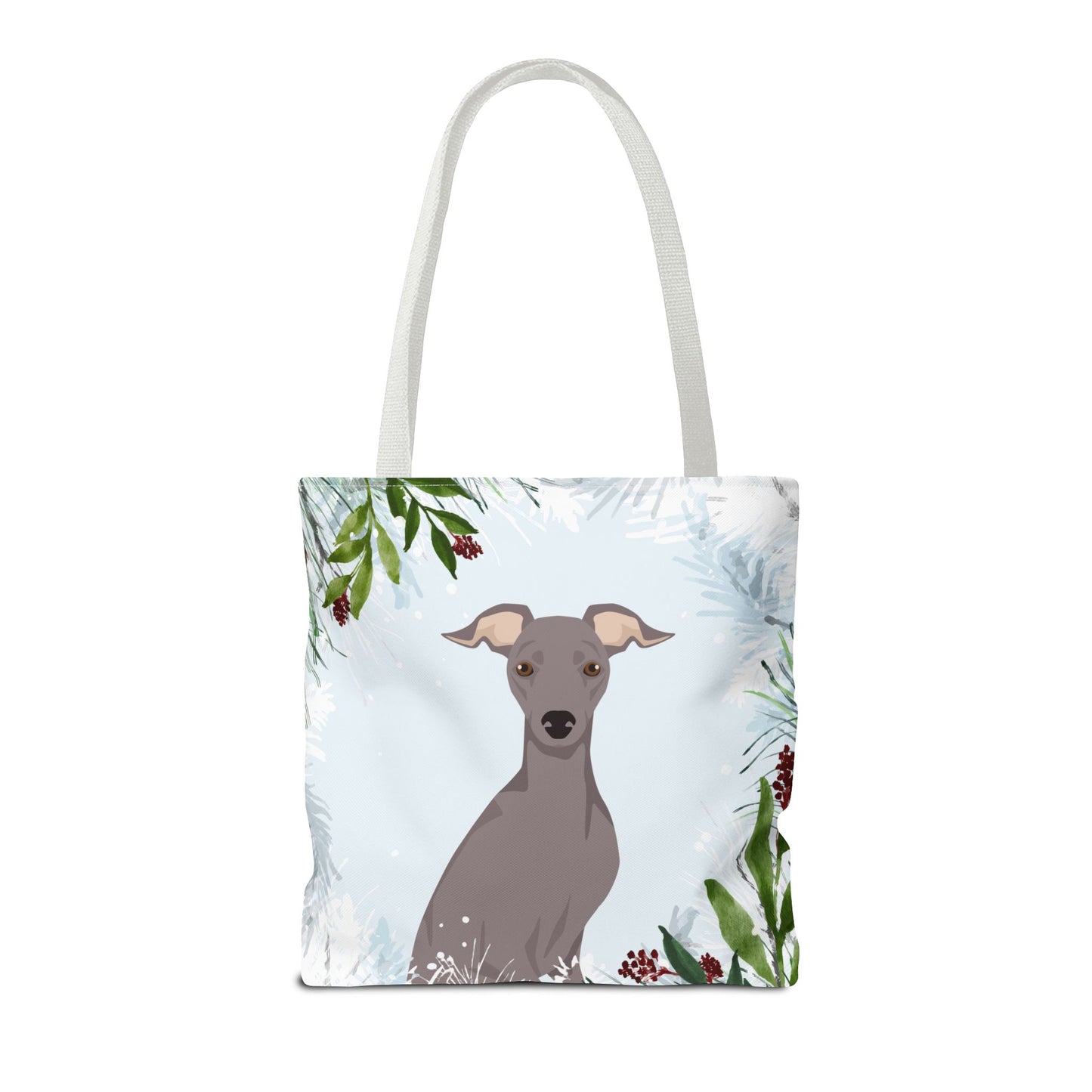 Italian Greyhound Dog Christmas Holiday Tote Bag 16x16