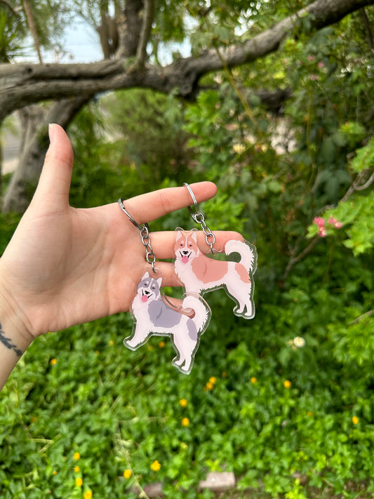 Thai Bangkaew Dog 2.5in Acrylic Keychain