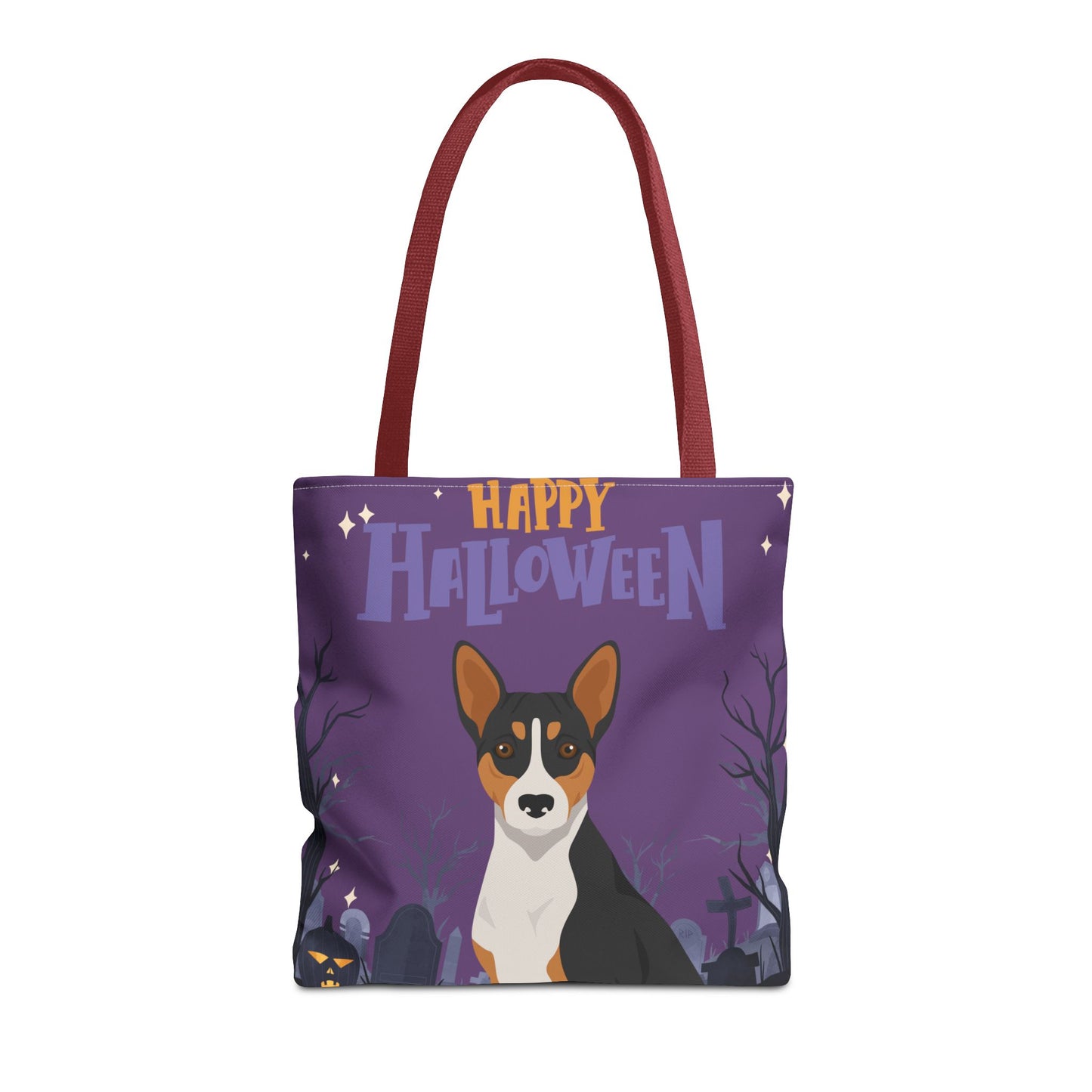 Basenji Dog Happy Halloween Tote Bag 16x16