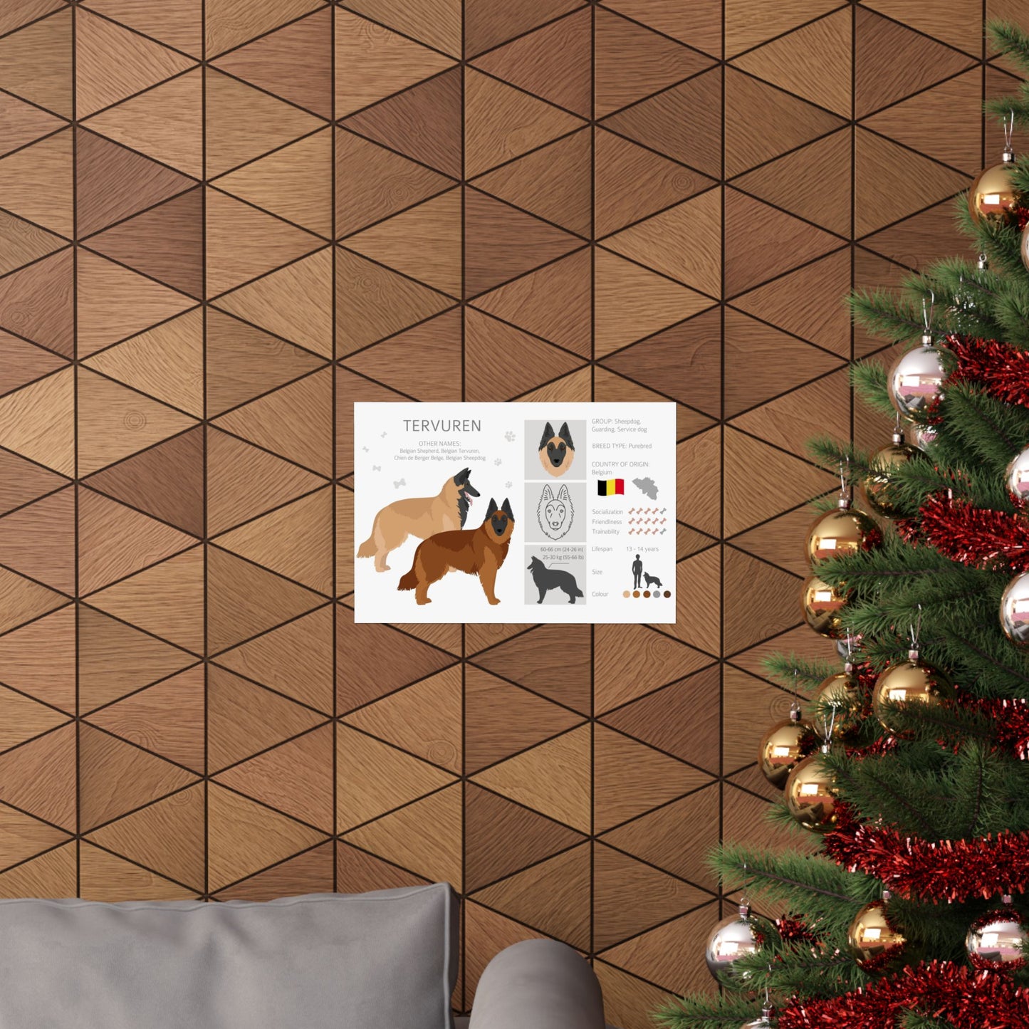 Belgian Tervuren Dog Matte Horizontal Posters 16X11
