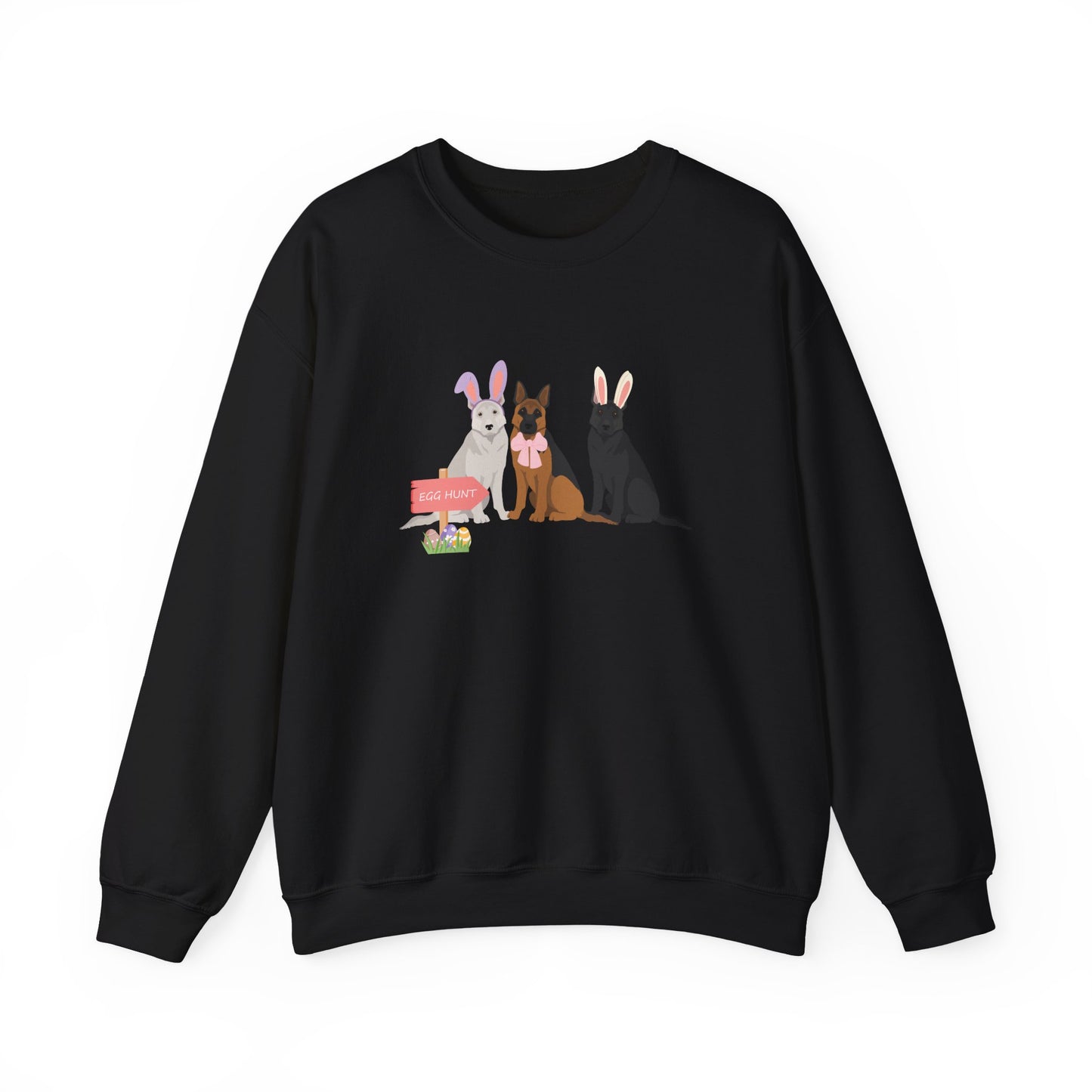 German Shepherd Dog Easter Unisex Heavy Blend Crewneck Sweatshirt, easter, Cute Dog Mom Gift