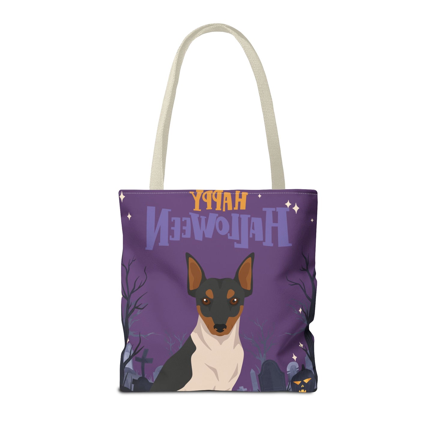 Brazilian Terrier Dog Happy Halloween Tote Bag 16x16