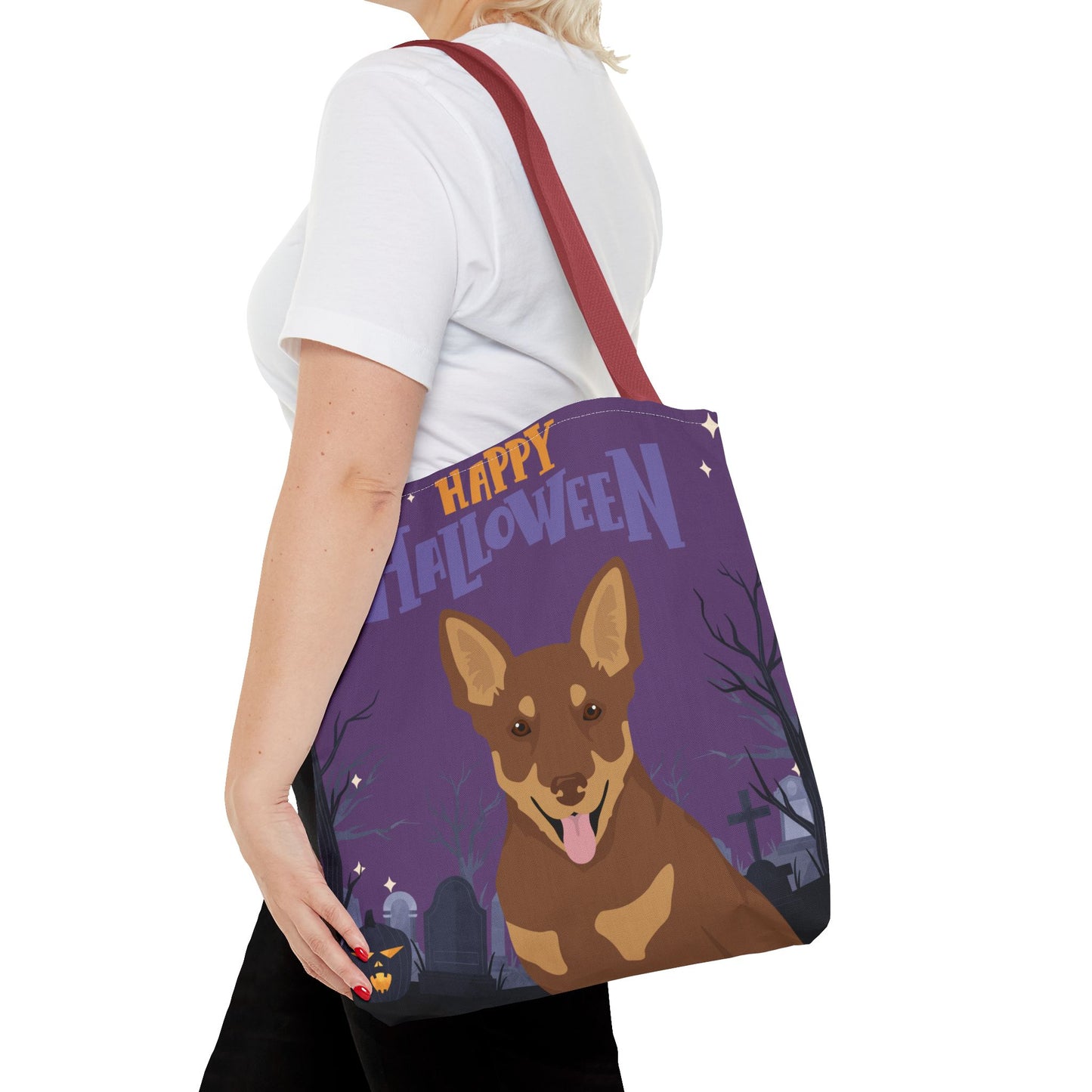 Lancashire Heeler Dog Happy Halloween Tote Bag 16x16