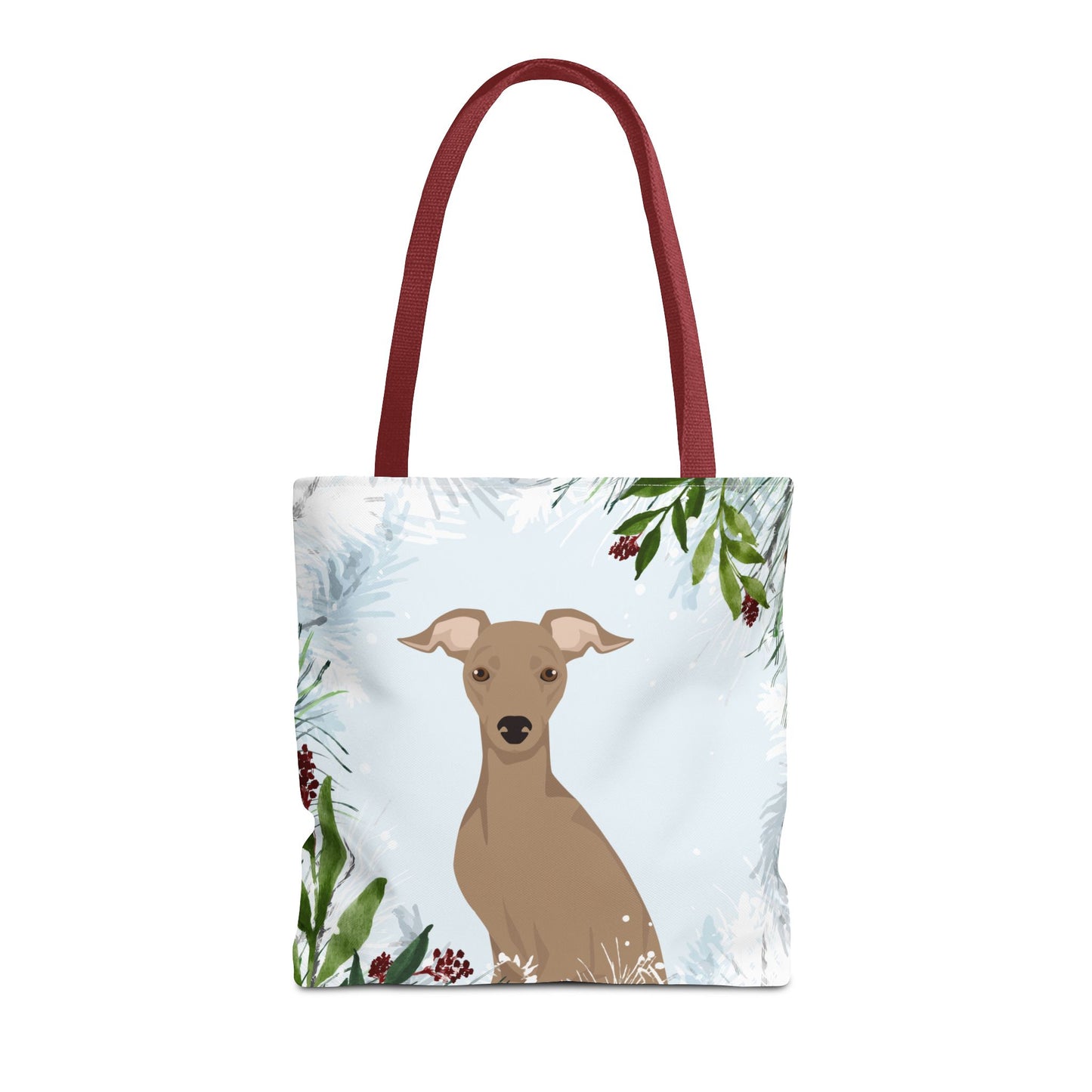 Italian Greyhound Dog Christmas Holiday Tote Bag 16x16