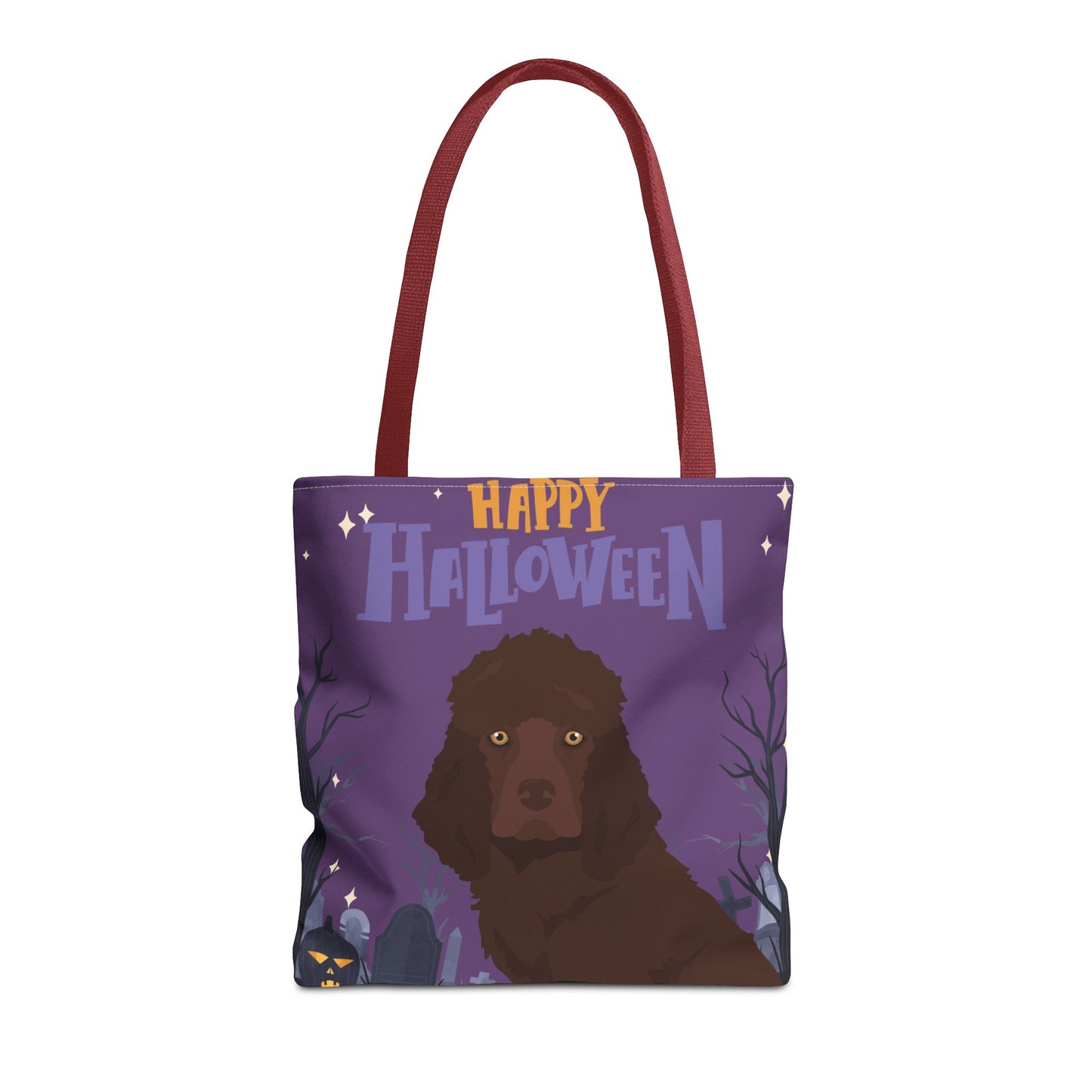 Irish Water Spaniel Dog Happy Halloween Tote Bag 16x16