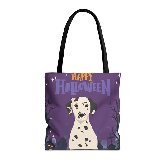 Dalmatian Dog Happy Halloween Tote Bag 16x16