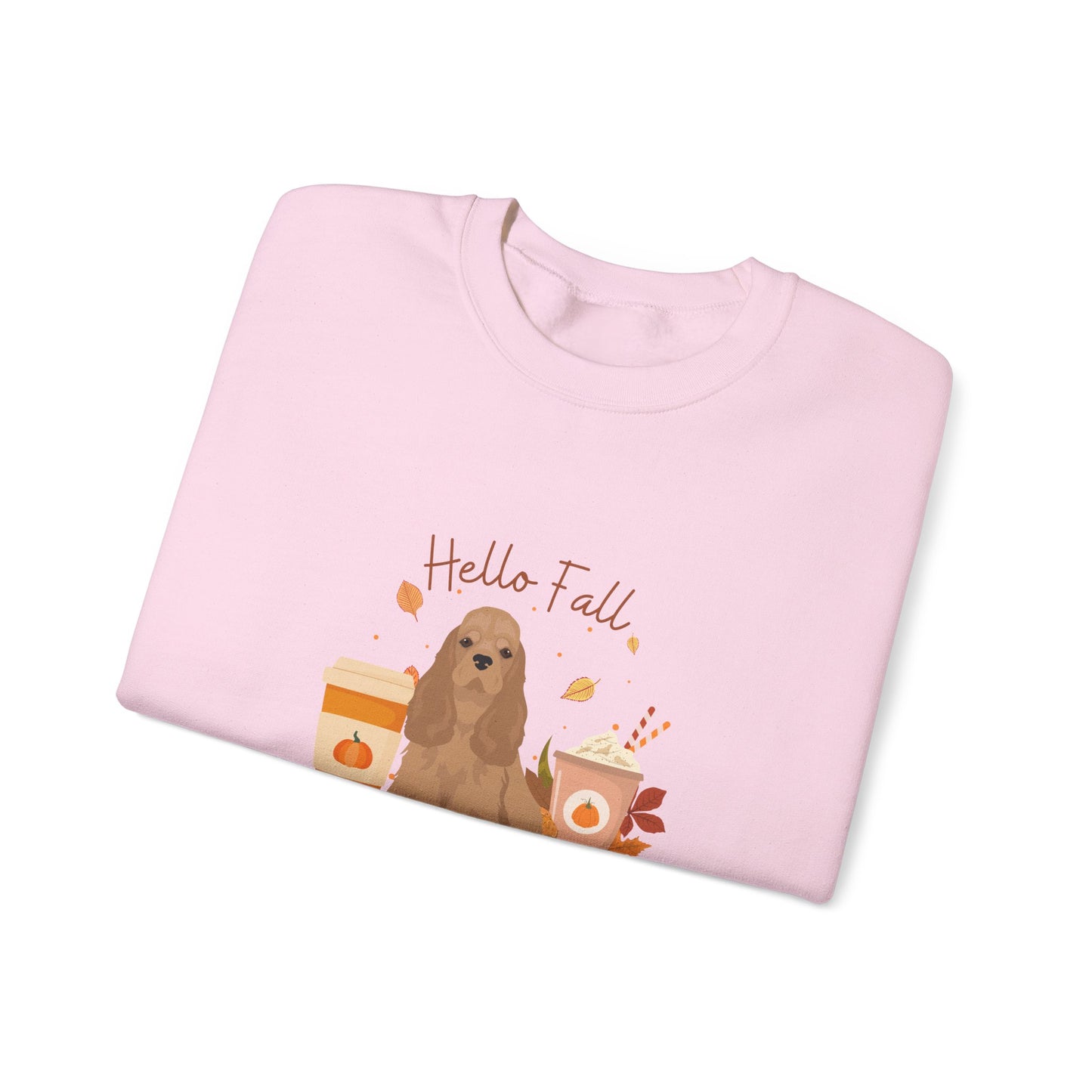 Cocker Spaniel Dog Fall Unisex Heavy Blend Crewneck Sweatshirt