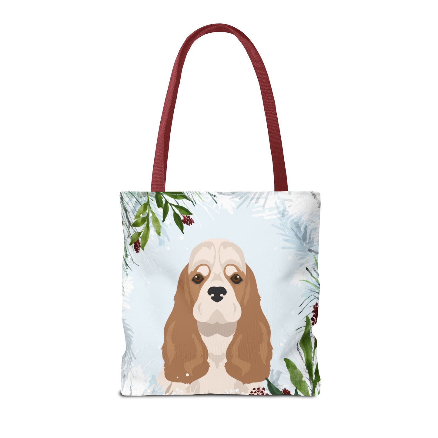 Cocker Spaniel Dog Christmas Holiday Tote Bag 16x16