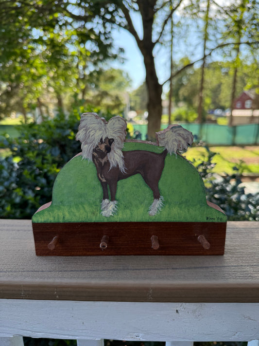 Chinese Crested Key/ Leash Rack