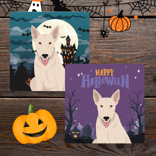 Bull Terrier Dog set of 2 4x4 Coasters