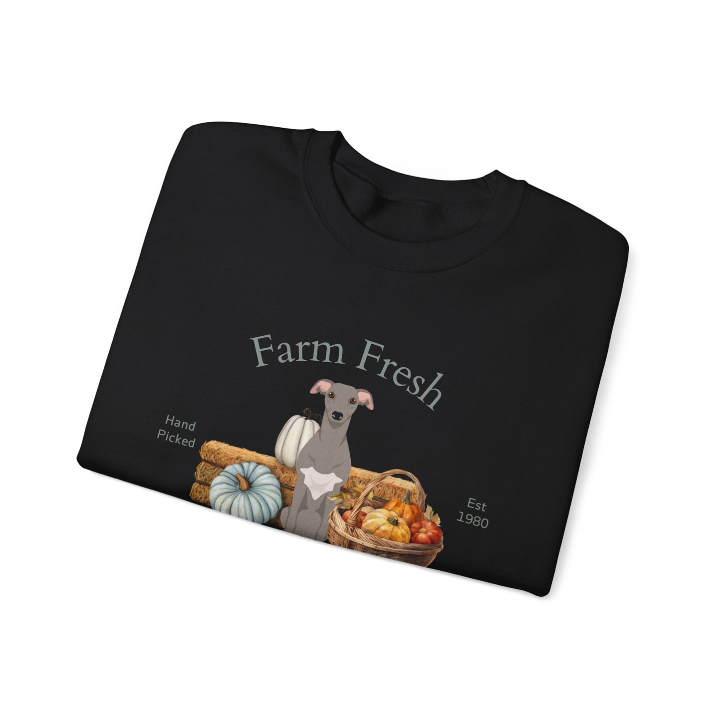 Whippet Dog Fall Farm Fresh Unisex Heavy Blend Crewneck Sweatshirt