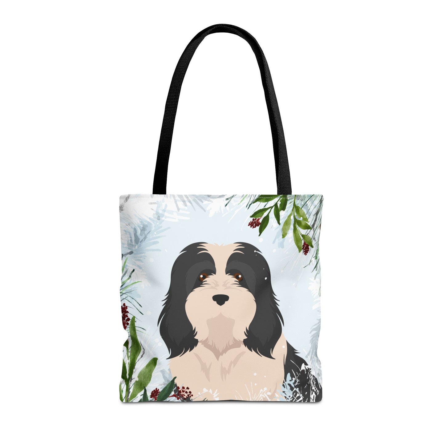 Havanese Dog Christmas Holiday Tote Bag 16x16