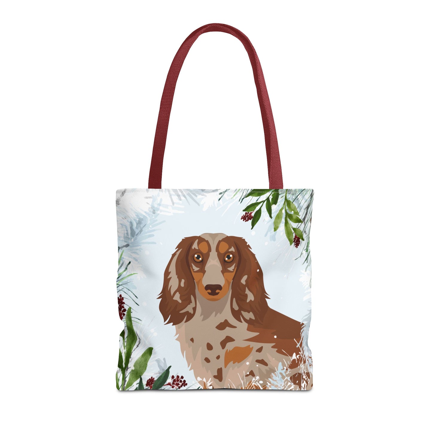 Dachshund Dog Christmas Holiday Tote Bag 16x16