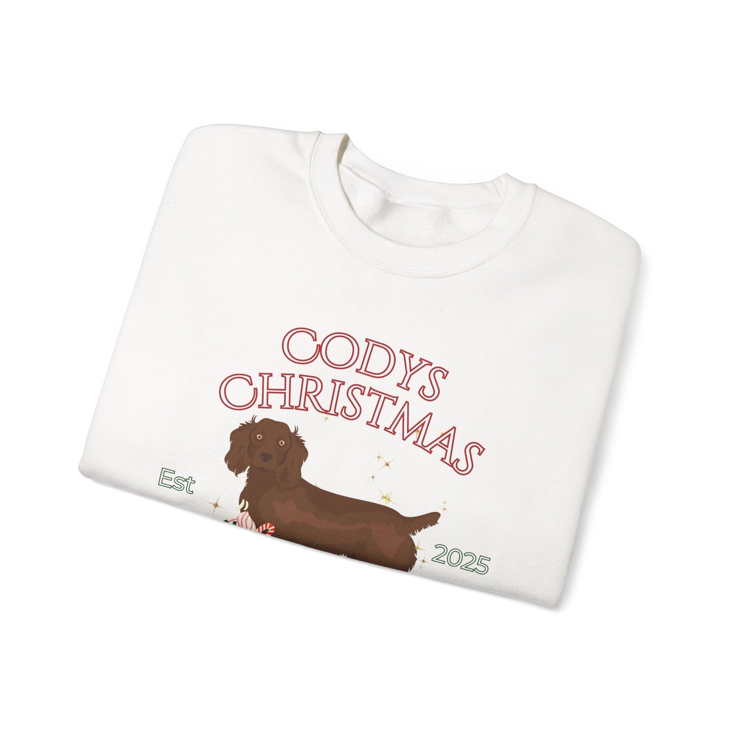 Boykin Spaniel Dog Christmas Social Club Unisex Heavy Blend Crewneck Sweatshirt Custom Name