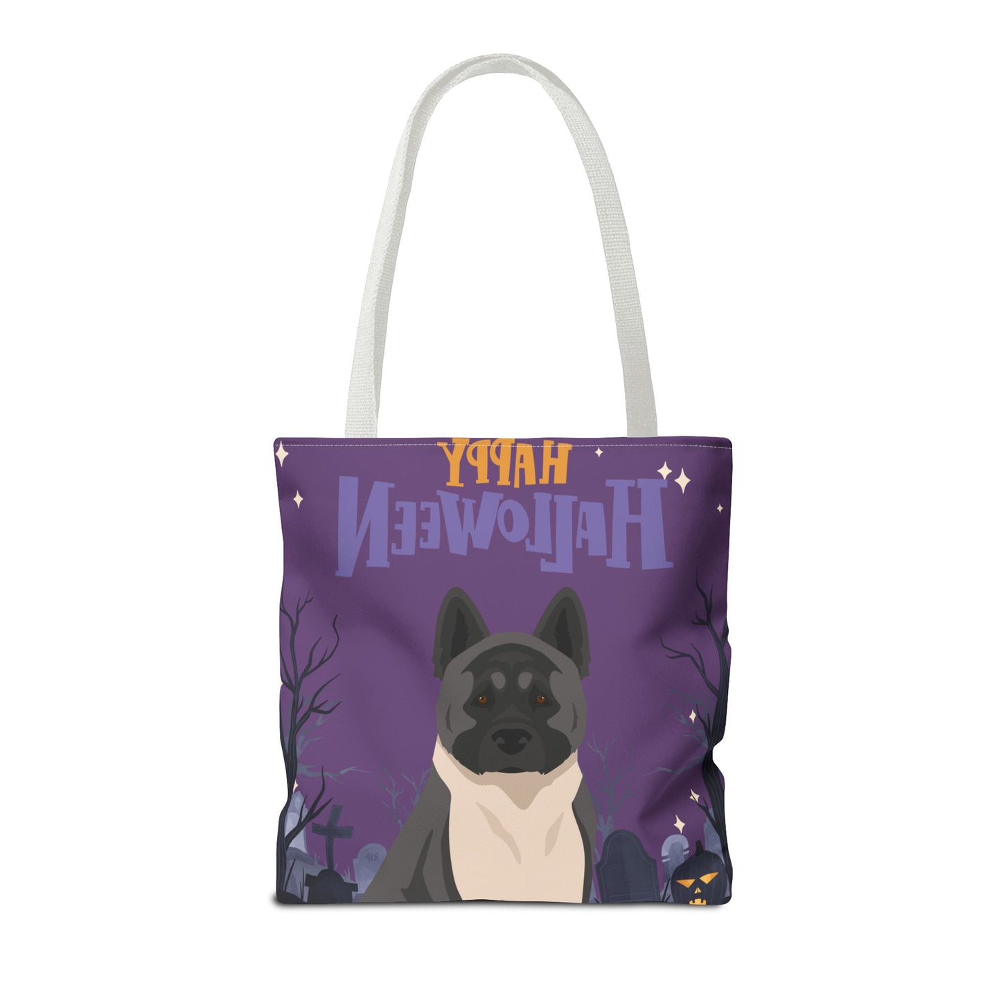American Akita Dog Happy Halloween Tote Bag 16x16