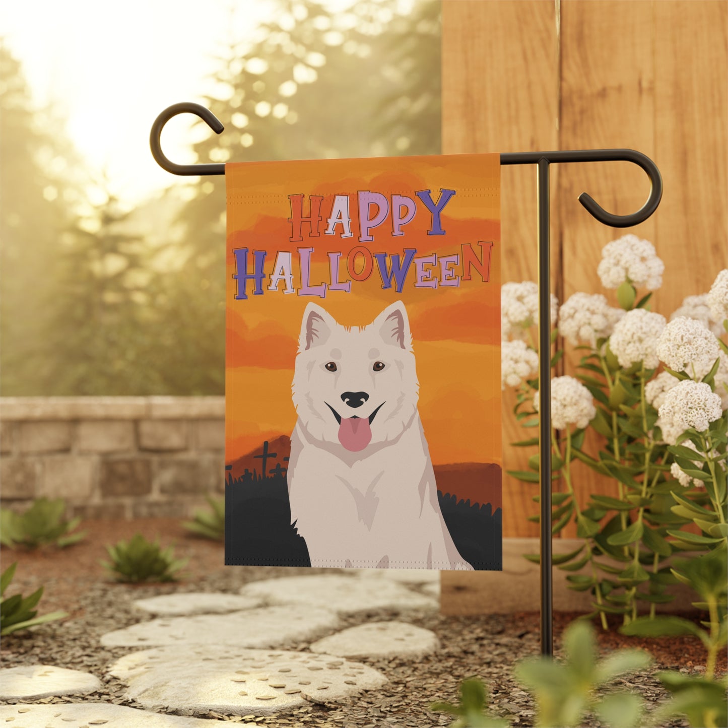 Kintamani Bali Dog Halloween Garden Flag