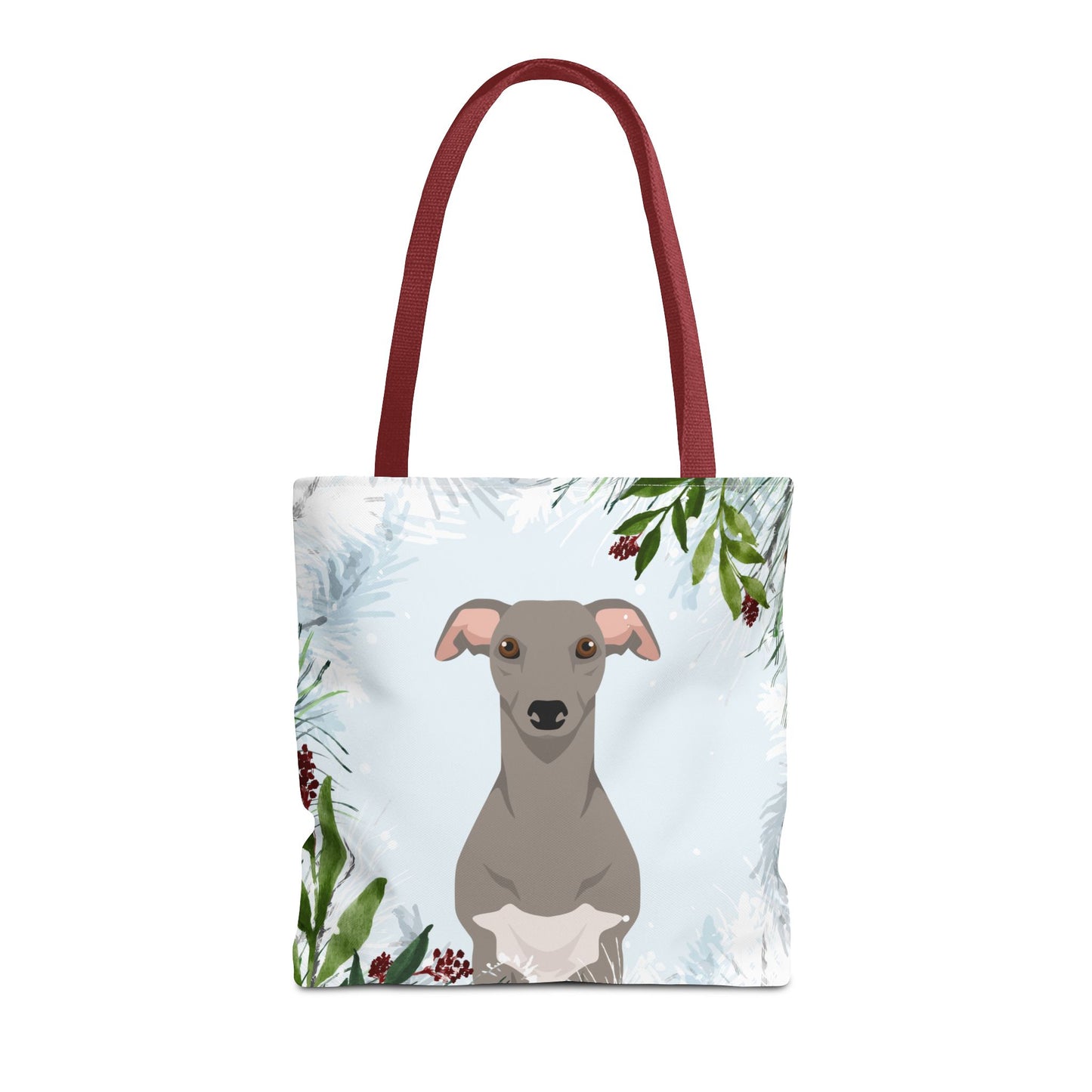 Whippet Dog Christmas Holiday Tote Bag 16x16