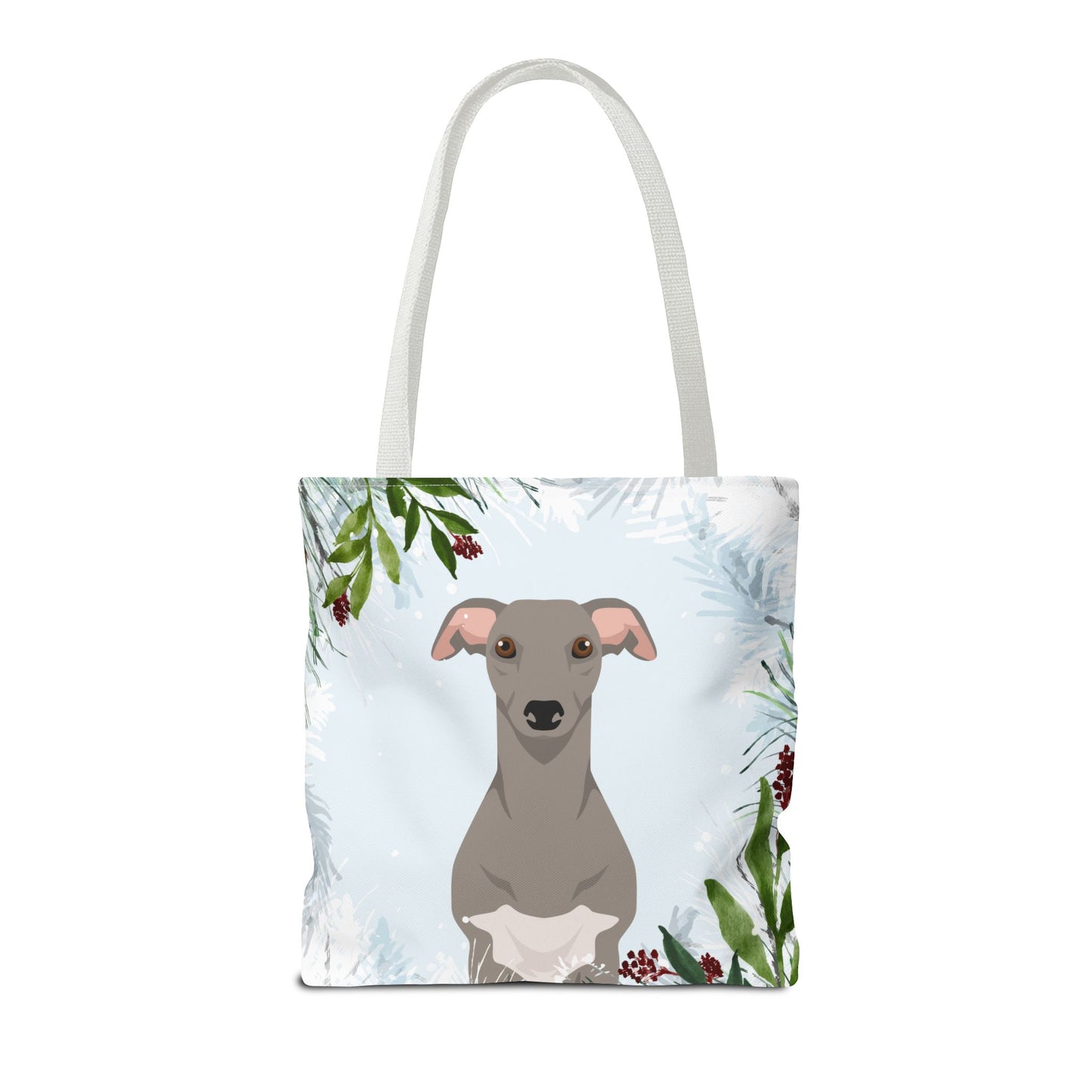 Whippet Dog Christmas Holiday Tote Bag 16x16