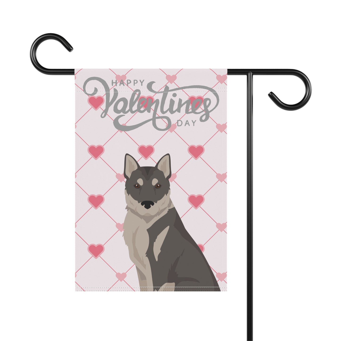 Korean Jindo Dog Valentines Day Garden Flag