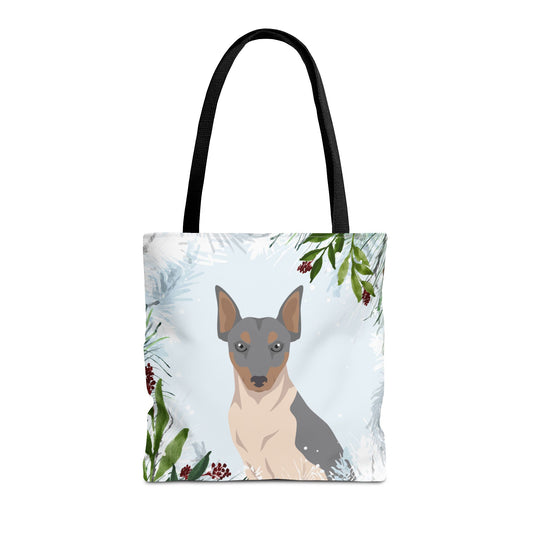 Brazillian Terrier Dog Christmas Holiday Tote Bag 16x16