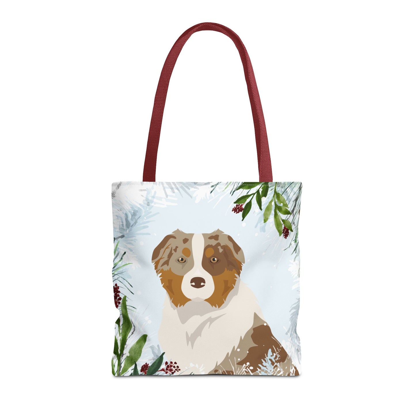 Australian Shepherd Dog Christmas Holiday Tote Bag 16x16