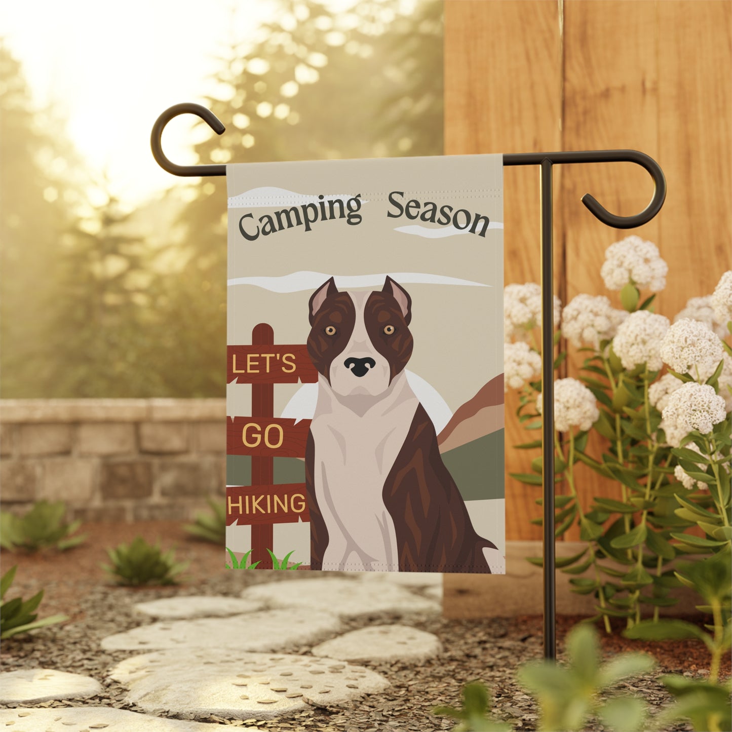 American Staffordshire Terrier Dog Camping Garden Flag