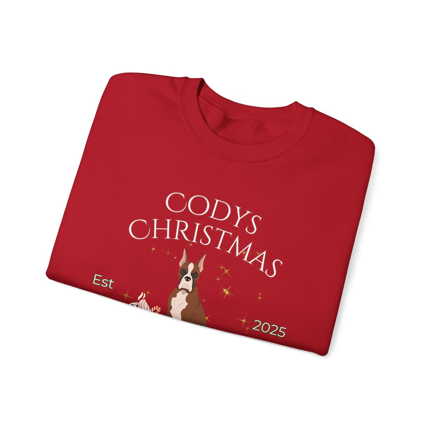 Borzoi Dog Christmas Social Club Unisex Heavy Blend Crewneck Sweatshirt Custom Name