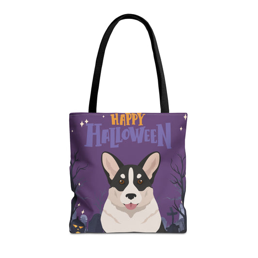 Cardigan Welsh Corgi Dog Happy Halloween Tote Bag 16x16