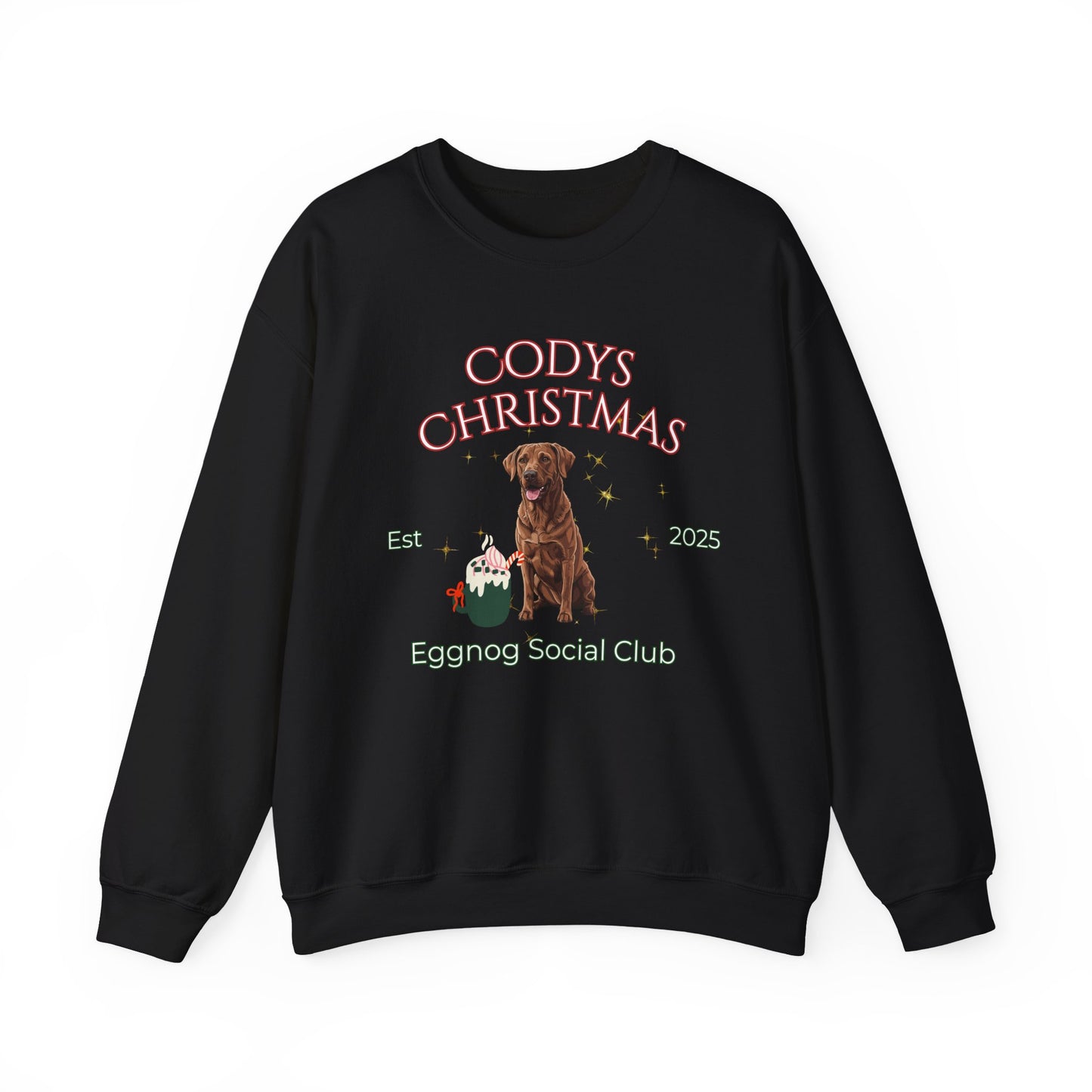 Chesapeake Bay Retriver Dog Christmas Social Club Unisex Heavy Blend Crewneck Sweatshirt Custom Name