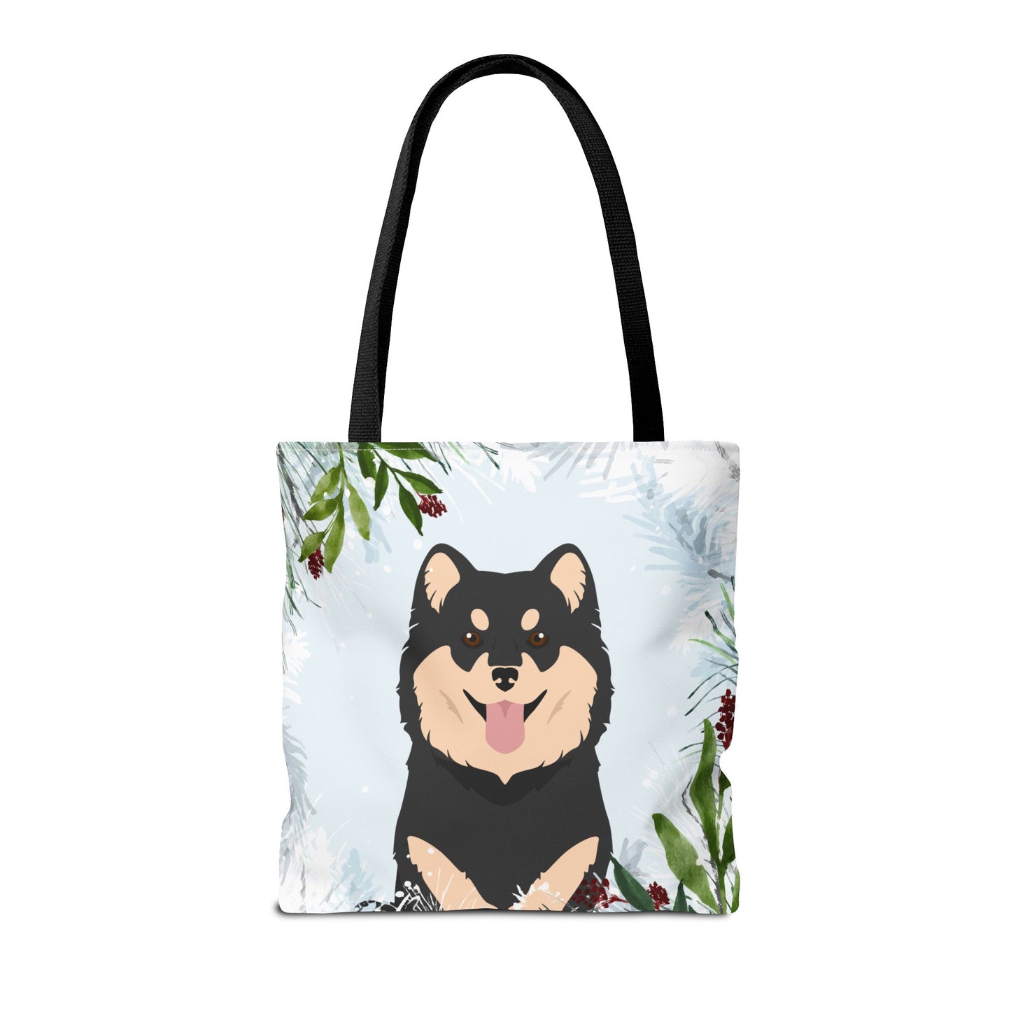 Finnish Lapphund Dog Christmas Holiday Tote Bag 16x16