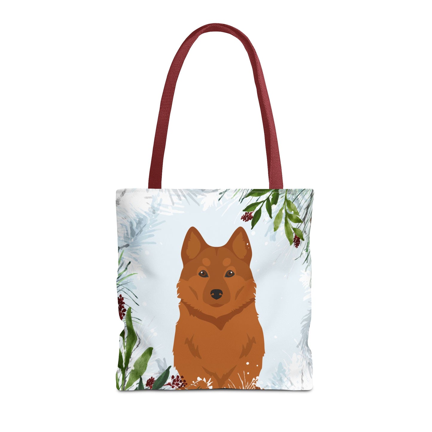 Finnish Spitz Dog Christmas Holiday Tote Bag 16x16