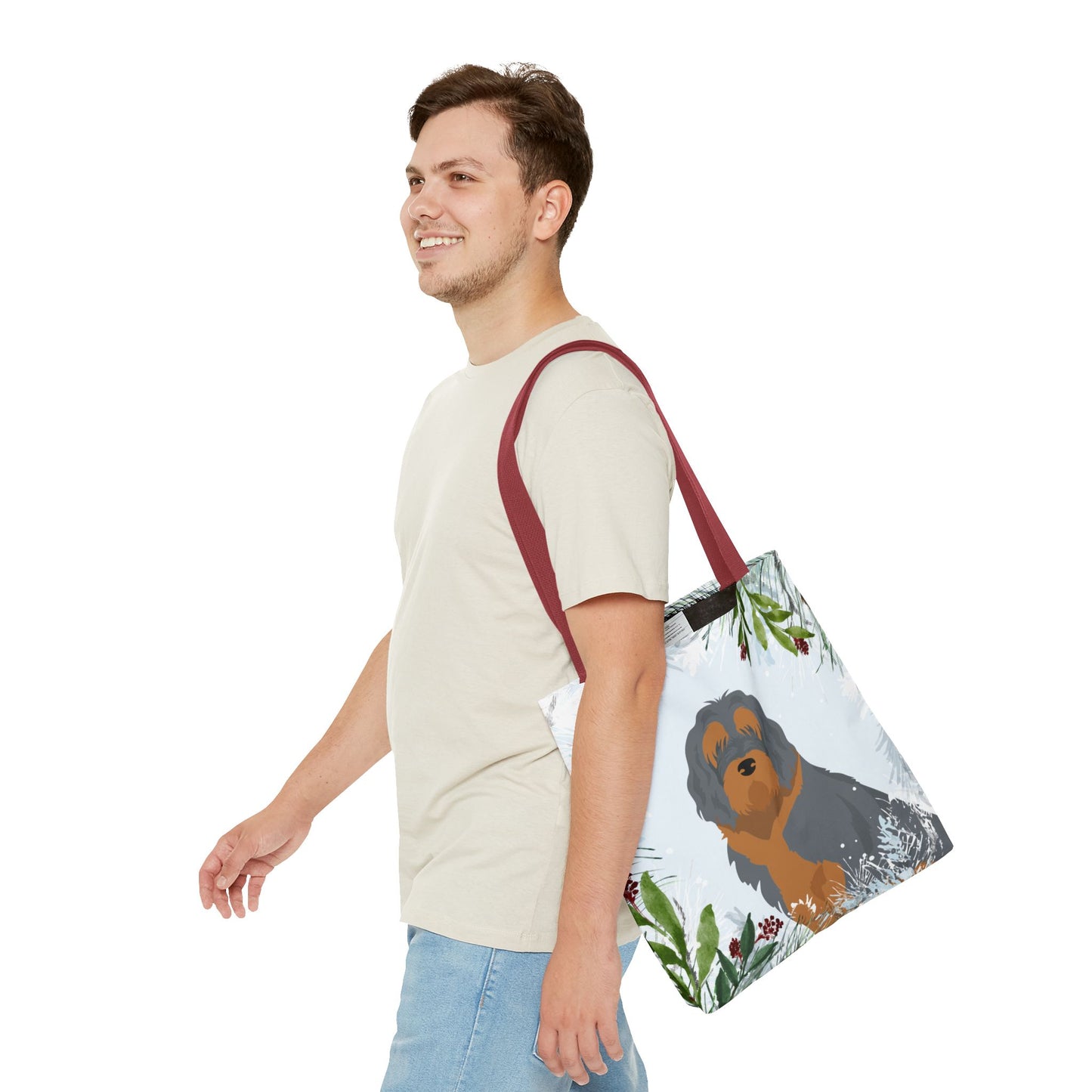 Otterhound Dog Christmas Holiday Tote Bag 16x16