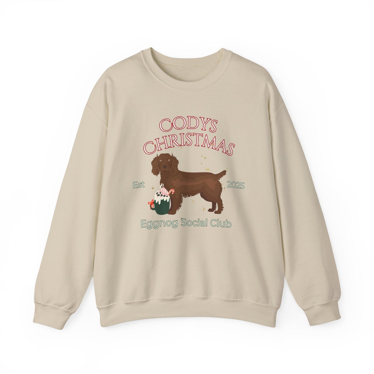 Boykin Spaniel Dog Christmas Social Club Unisex Heavy Blend Crewneck Sweatshirt Custom Name