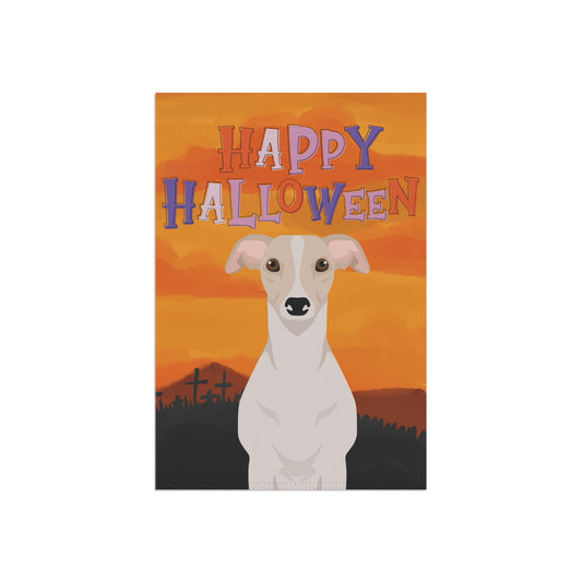Whippet Dog Halloween Garden Flag