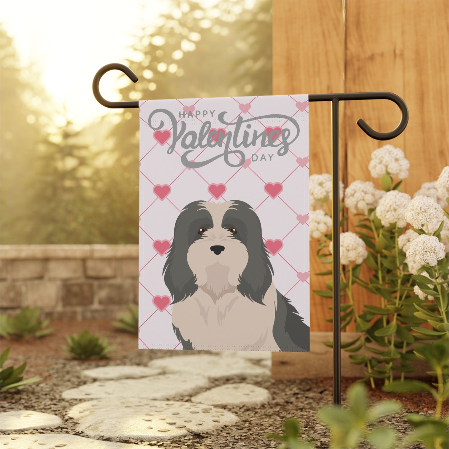 Havanese Dog Valentines Day Garden Flag
