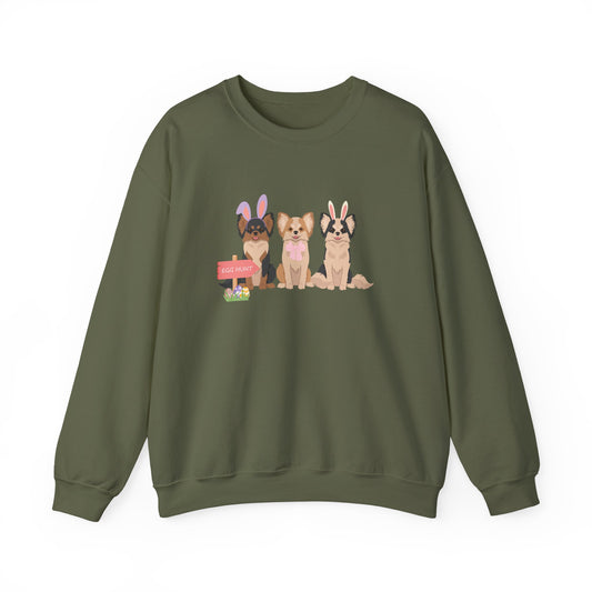 Chihuahua Dog Easter Unisex Heavy Blend Crewneck Sweatshirt, easter, Cute Dog Mom Gift