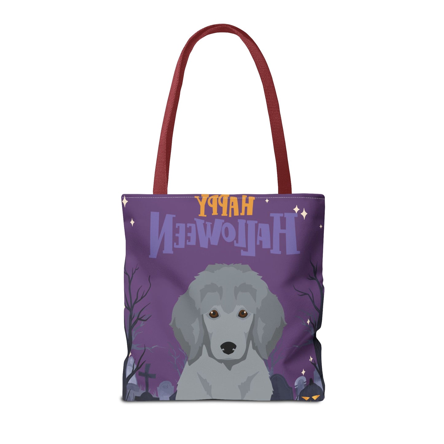 Poodle Dog Happy Halloween Tote Bag 16x16
