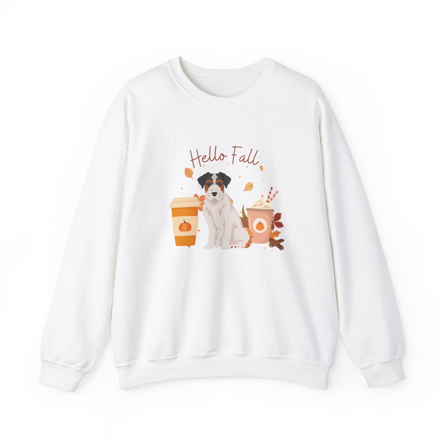 Jack Russell Terrier Dog Fall Halloween Unisex Heavy Blend Crewneck Sweatshirt