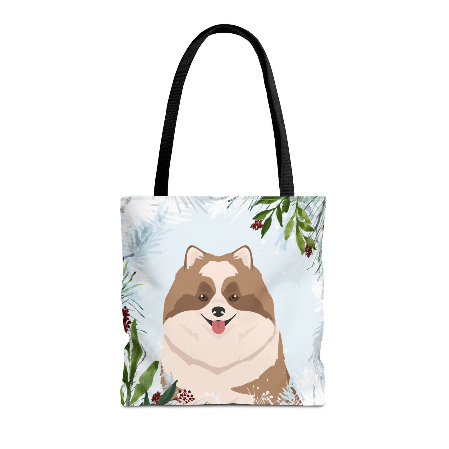 Pomeranian Dog Christmas Holiday Tote Bag 16x16