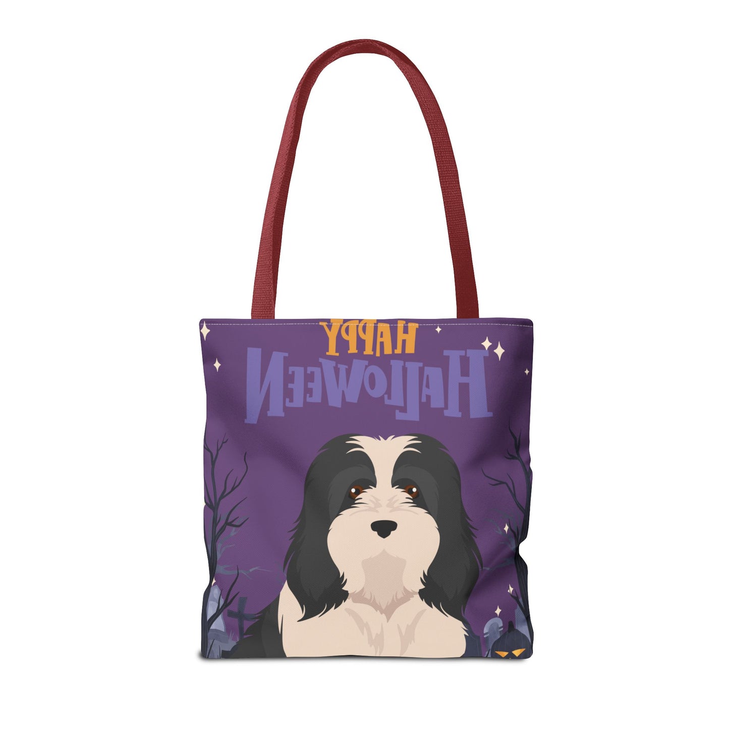 Havanese Dog Happy Halloween Tote Bag 16x16