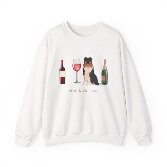 Copy of Collie Dog Wine Unisex Heavy Blend Crewneck Sweatshirt