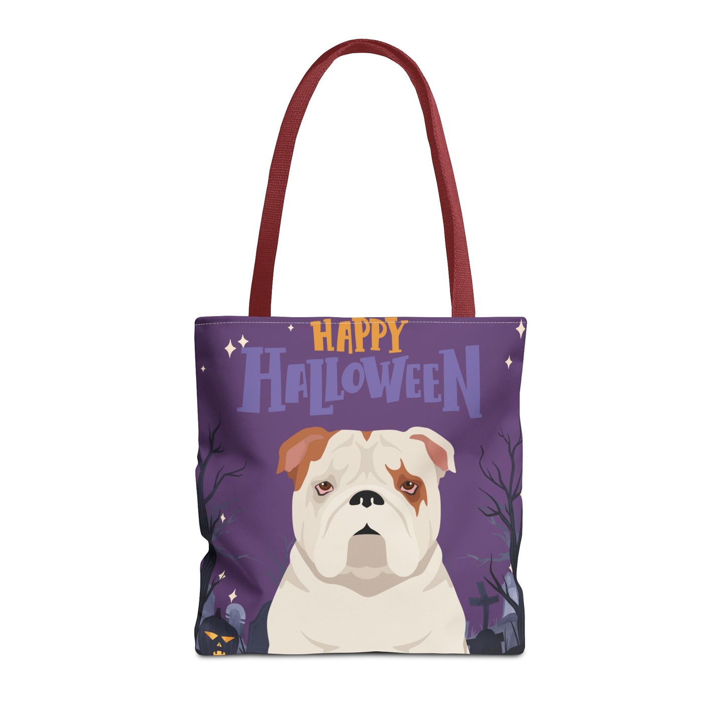 Bulldog Dog Happy Halloween Tote Bag 16x16