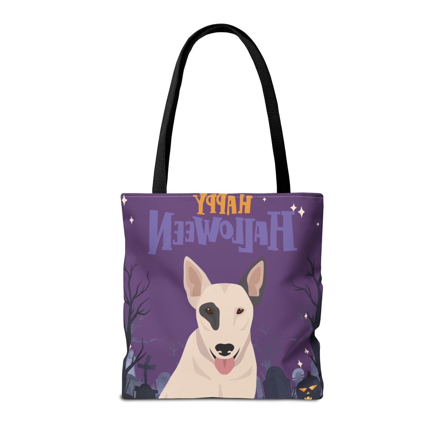 Bull Terrier Dog Happy Halloween Tote Bag 16x16