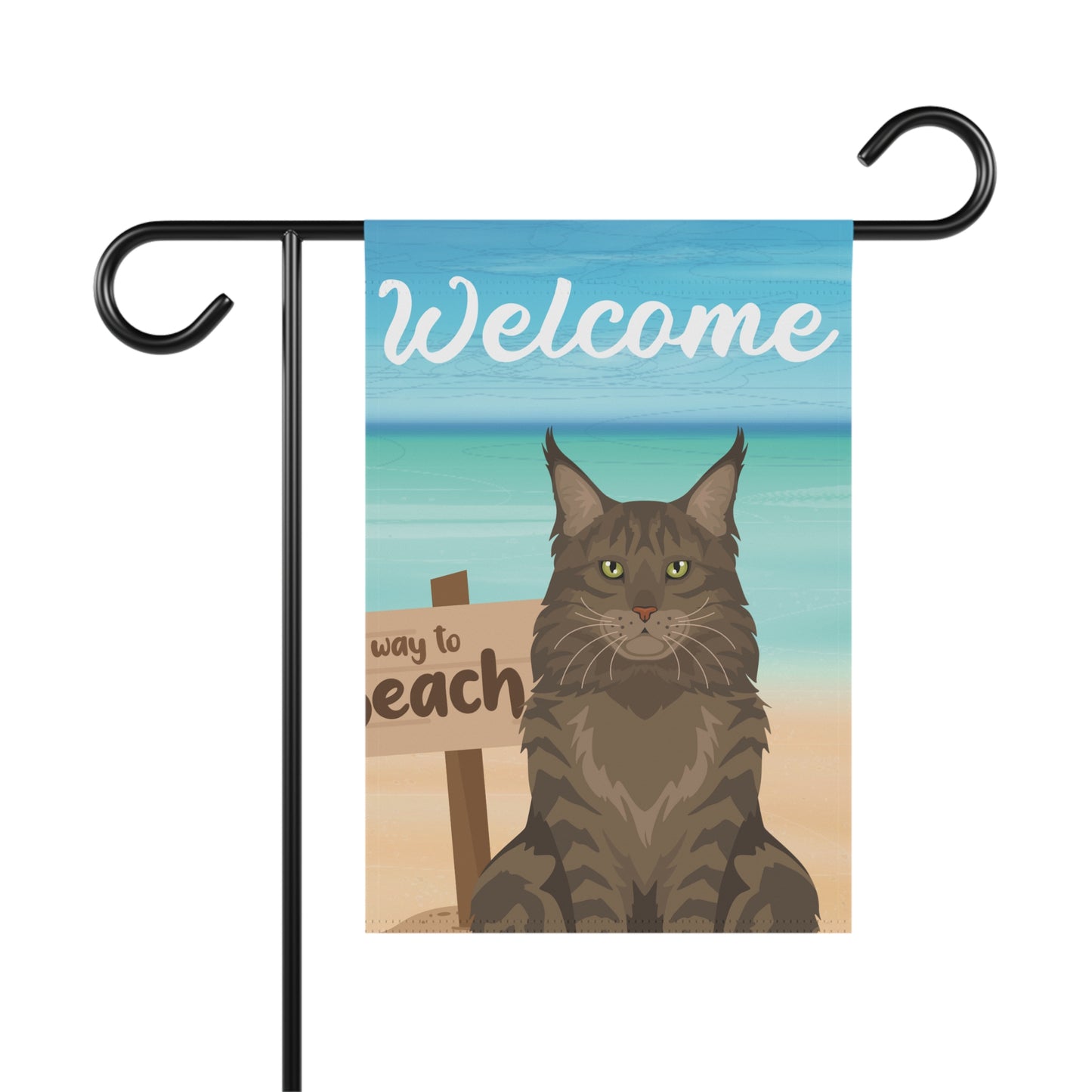 Maine Coon Cat Garden Flag