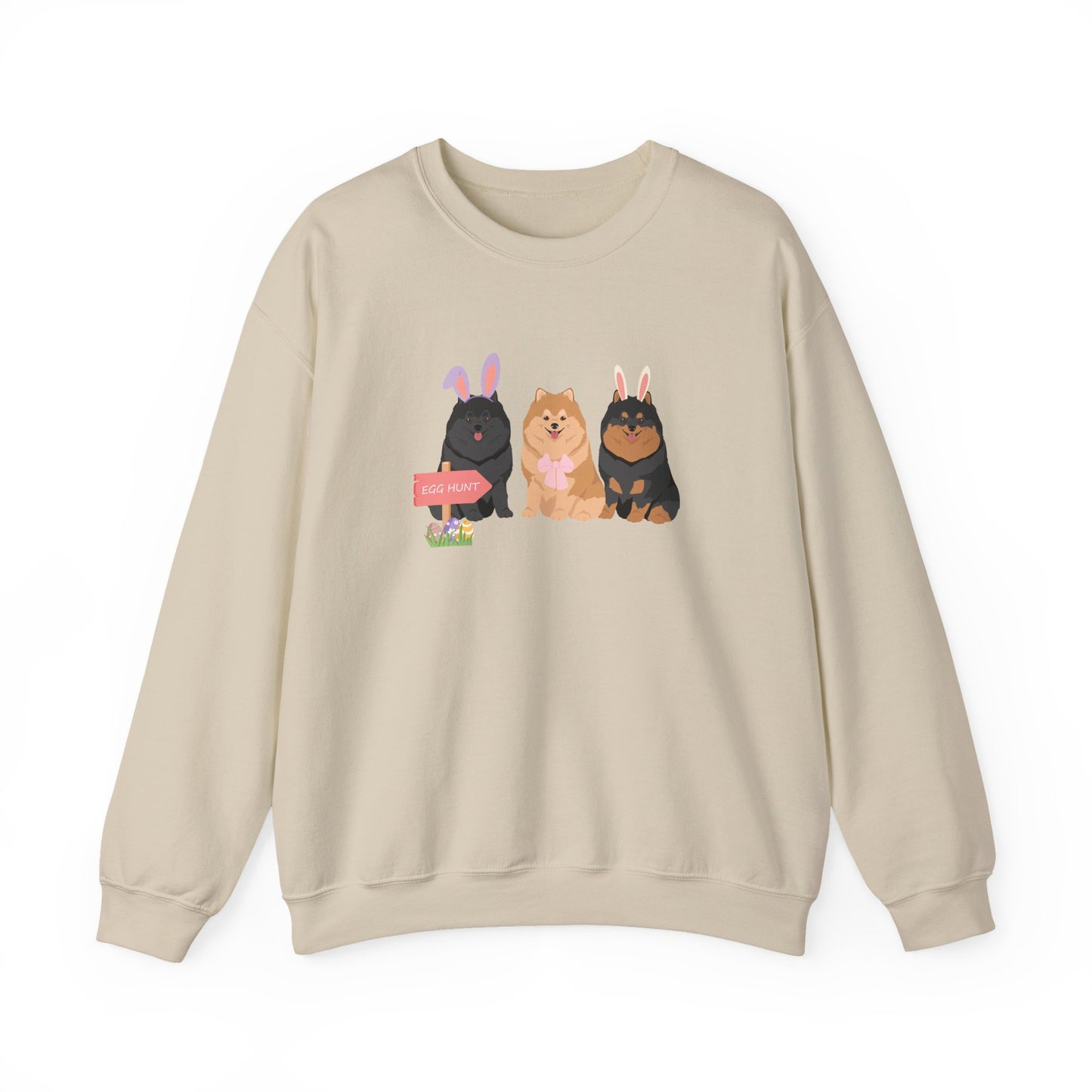 Pomeranian Dog Easter Unisex Heavy Blend Crewneck Sweatshirt,easter, Cute Dog Mom Gift