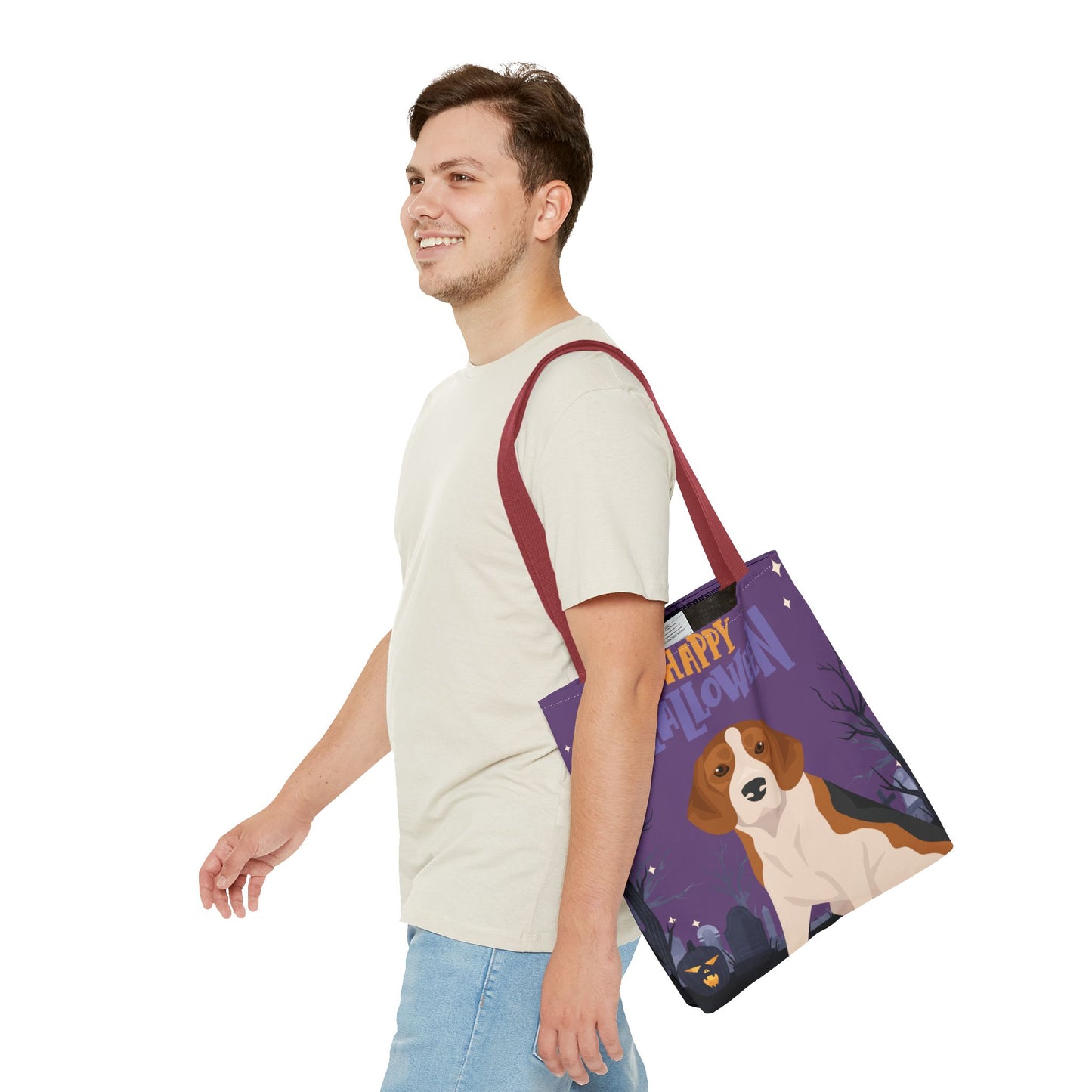 Beagle Dog Happy Halloween Tote Bag 16x16