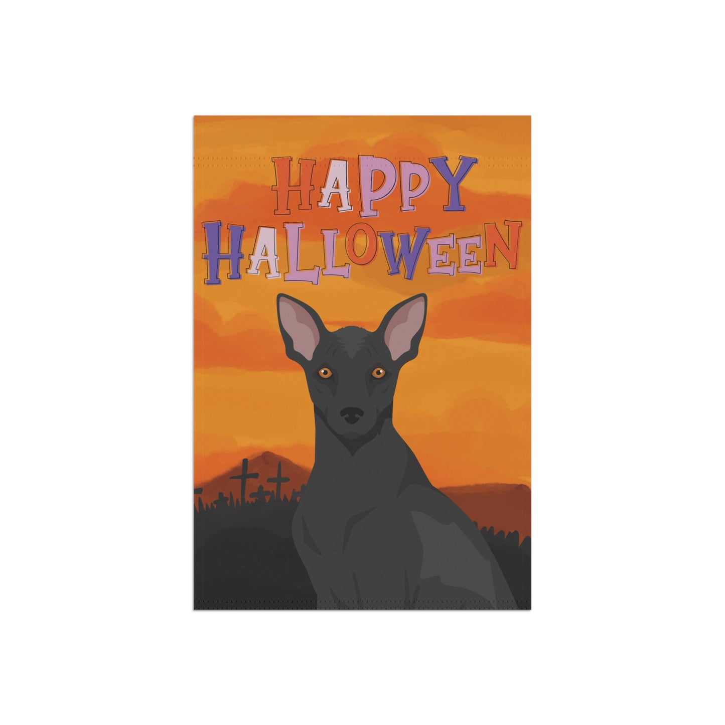 Xoloitzcuintli Dog Halloween Garden Flag