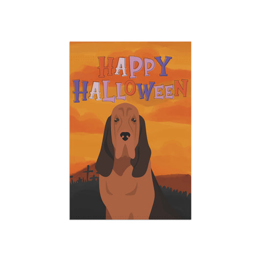 Bloodhound Dog Halloween Garden Flag