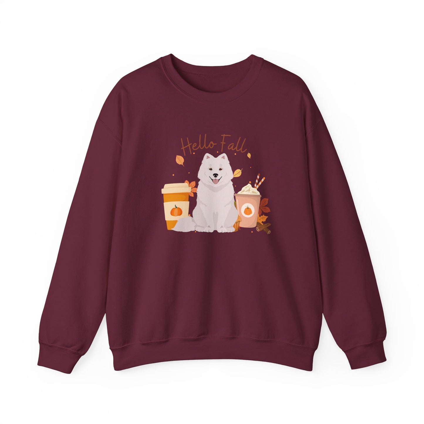 Samoyed Dog Fall Halloween Unisex Heavy Blend Crewneck Sweatshirt